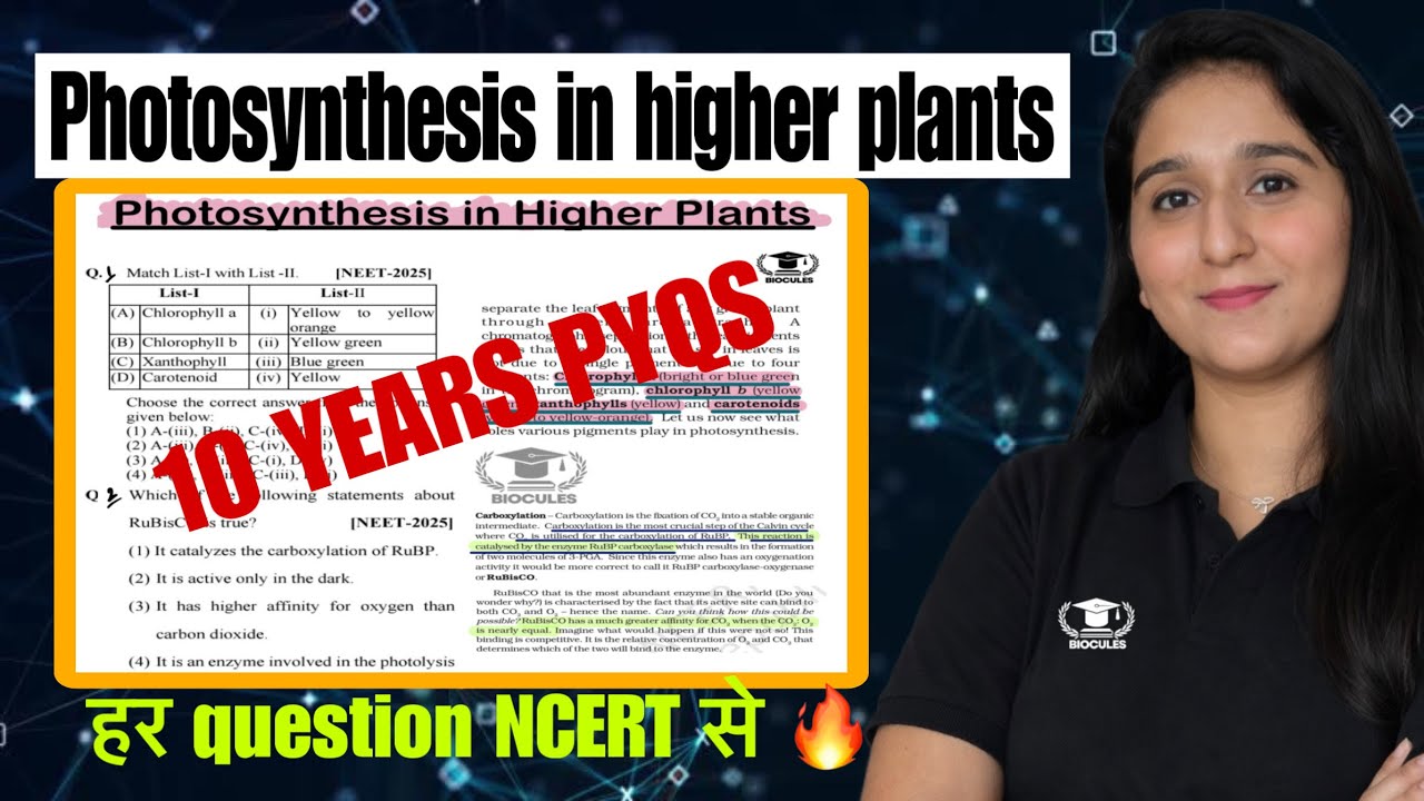 Photosynthesis in Higher Plants | Year- wise PYQ Practice 