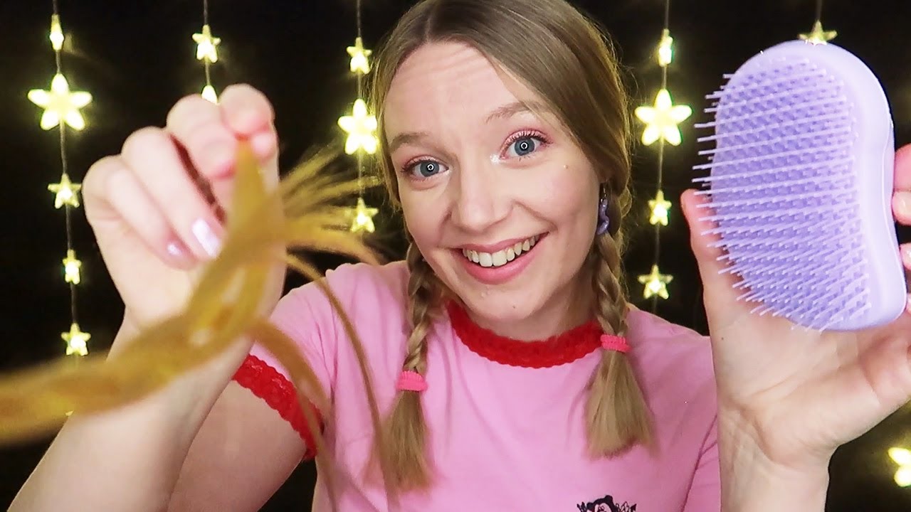 ASMR Braiding Your Hair (Whispered, Brushing)