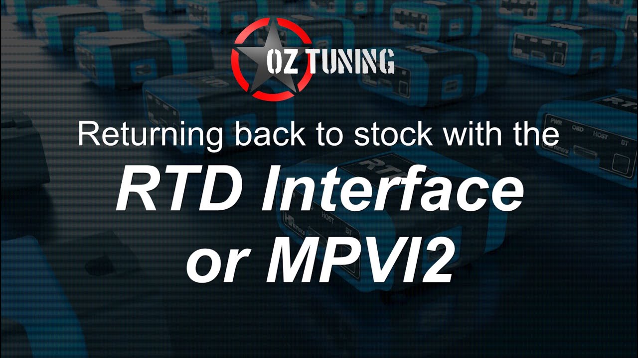 HP Tuners RTD Interface/MPVI2 - Returning back to your stock tune.