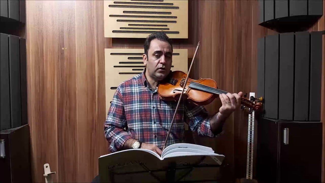 آموزش ویولن گلبانگ 1 میخونه مهستی ایمان ملکی
