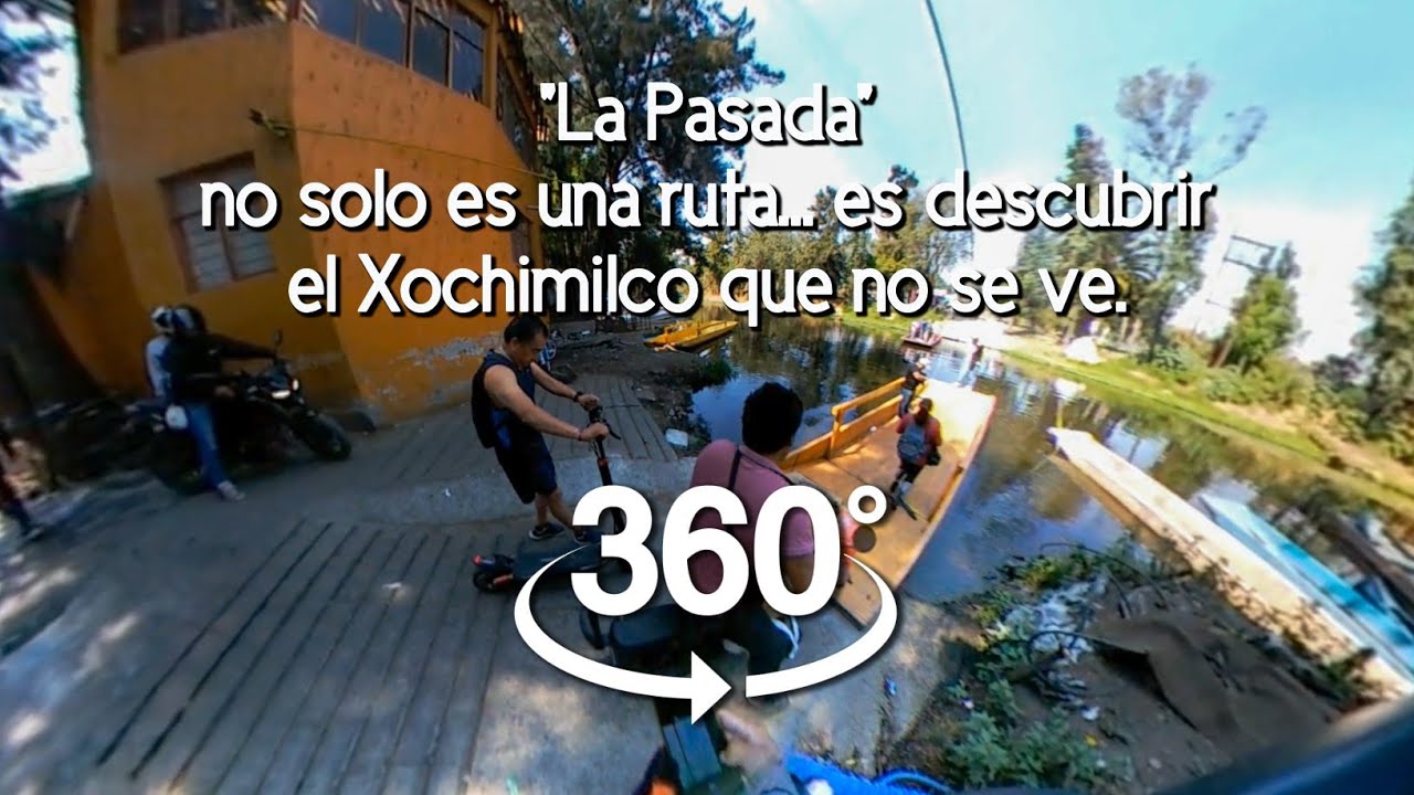 Cómo llegué a 'La Pasada' en Xochimilco por primera vez, equivocándome | cdmx | cargobike POV 360°