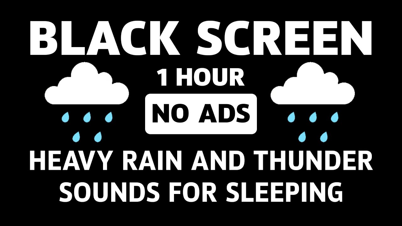 Rain And Thunder Sound Listen To Relaxation And Deep Sleep - Black Screen | Soothing Storm Ambience