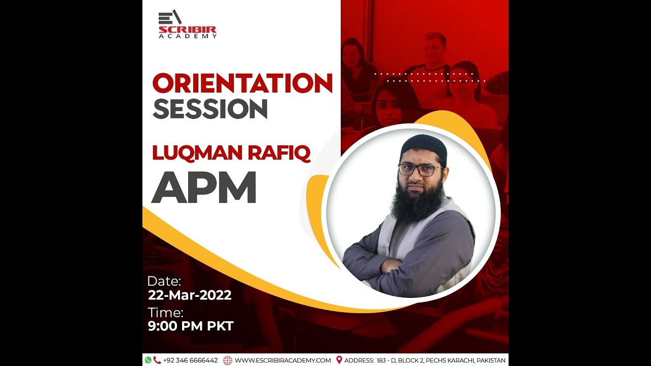 ACCA Advanced Performance Management (APM) Orientation for June 22 by Luqman Rafiq