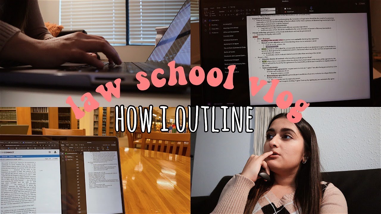 how i outline and skincare routine [law school vlog]