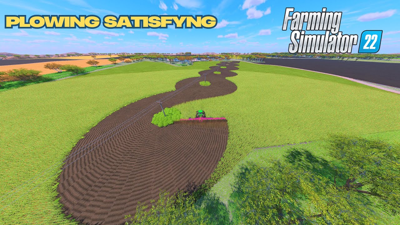 PLOWING Satisfying Farming Timelapse | Farming Simulator 22