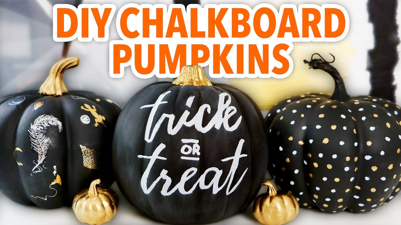 3 DIY Chalkboard Pumpkins | Painted Pumpkin Ideas