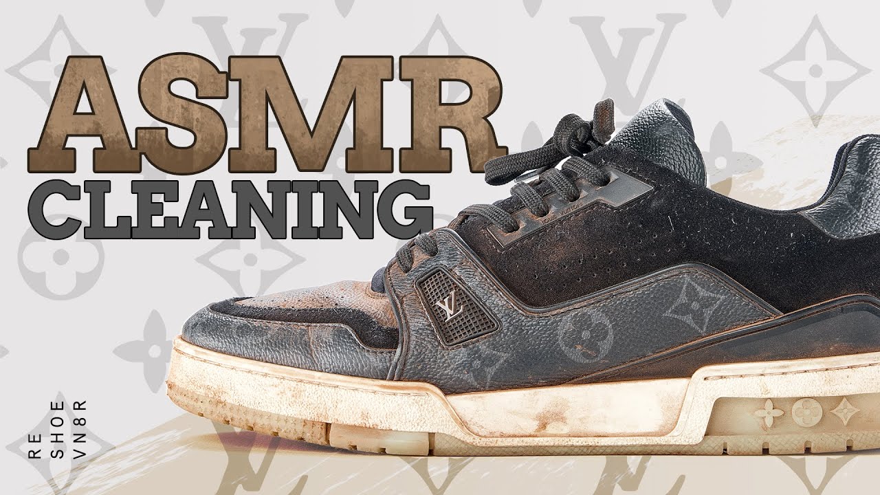 Как почистить кроссовки Louis Vuitton Trainer | ASMR