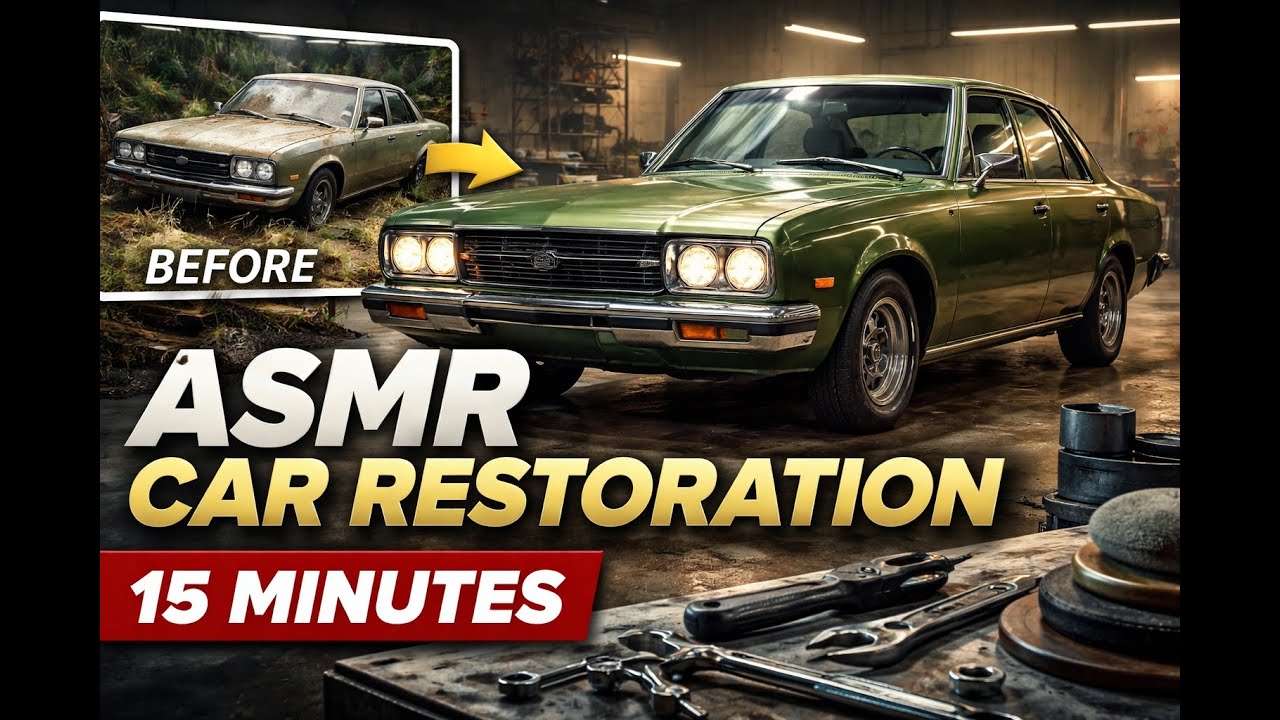 15-Minute ASMR Car Restoration | Abandoned 1980 Sentinel M1 Sedan Reborn