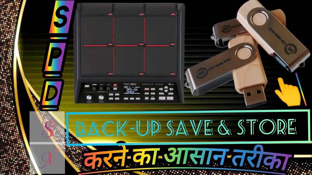 Roland spd - sx backup save and store in usb memory/Back-up save kaise kare