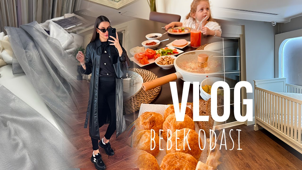 BEBEK ODAMIZ GELDİ 👼🏻 BOL SOSLU ISLAK KEK TARİFİ 🧁 Perde seçimlerimizi yaptık 🏡  vlog