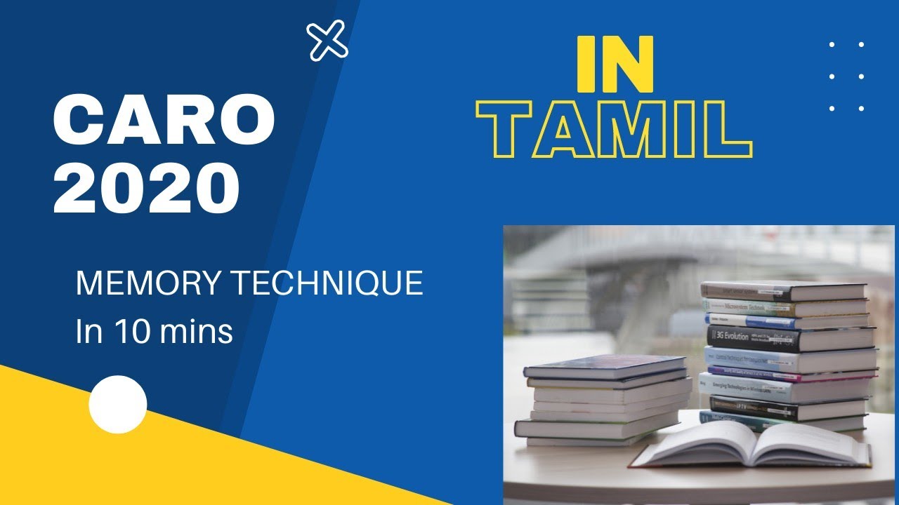 CARO 2020 IN TAMIL  MEMORY TECHNIQUE - Applicable from May 2022 onwards until any changes applicable