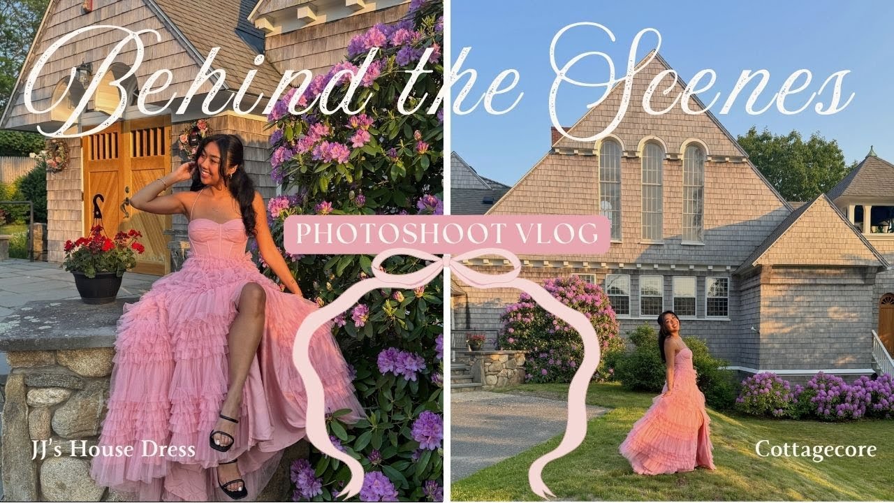 BEHIND THE SCENES 📸 Photoshoot Vlog, JJ's House Dress, Cottagecore, Beachside, Night Routine
