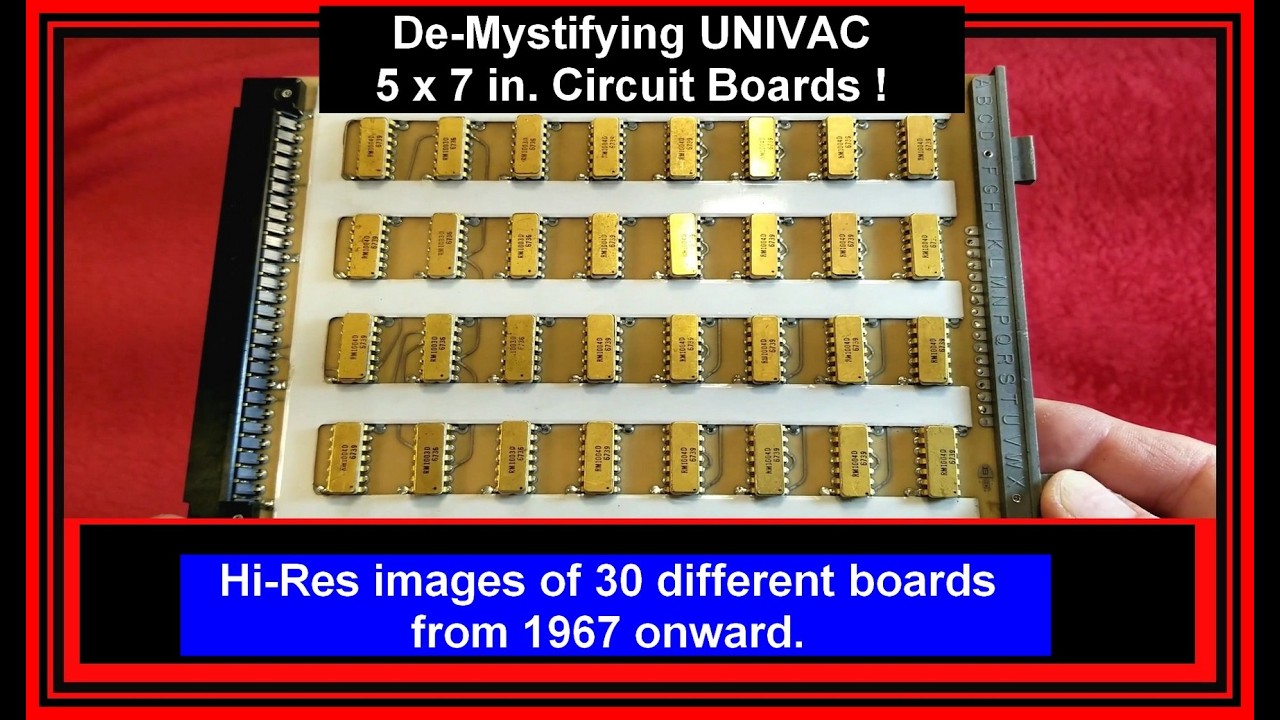 UNIVAC GOLD Printed Circuit Boards 5 x 7 History PCB Variations Computer History 1108, 9300, 9400