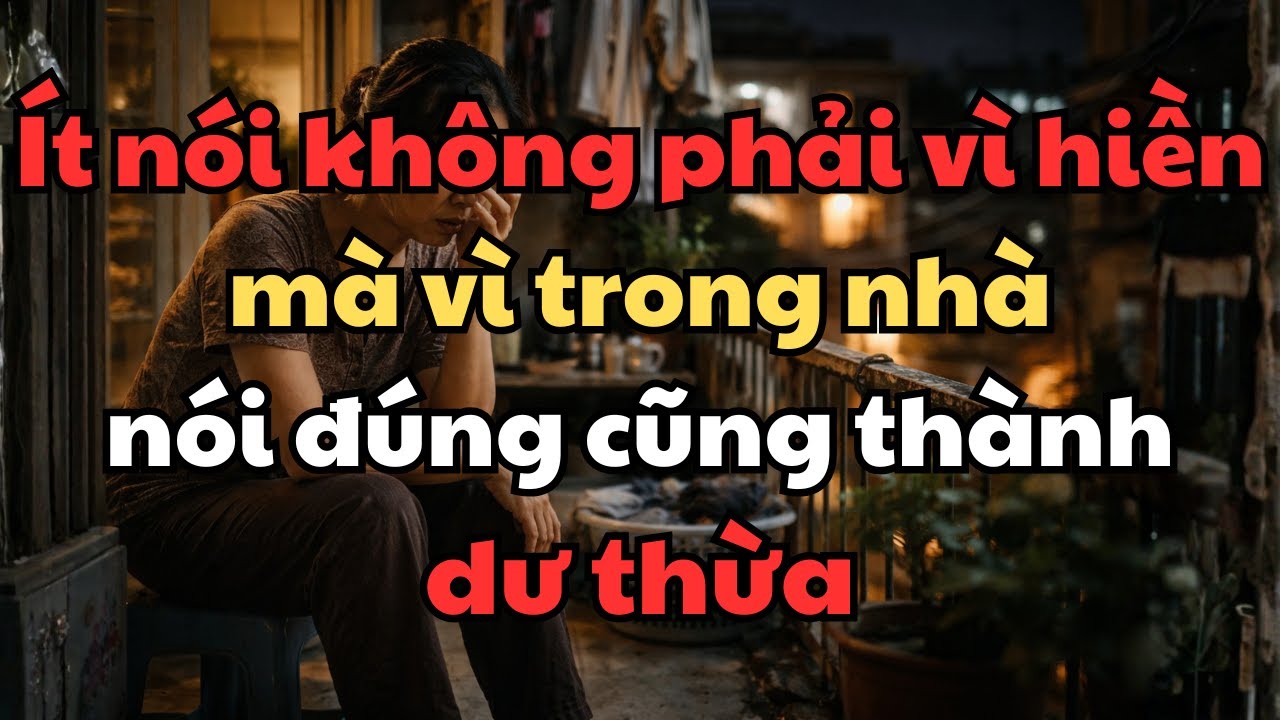 Ít nói không phải vì hiền mà vì trong nhà nói đúng cũng thành dư thừa