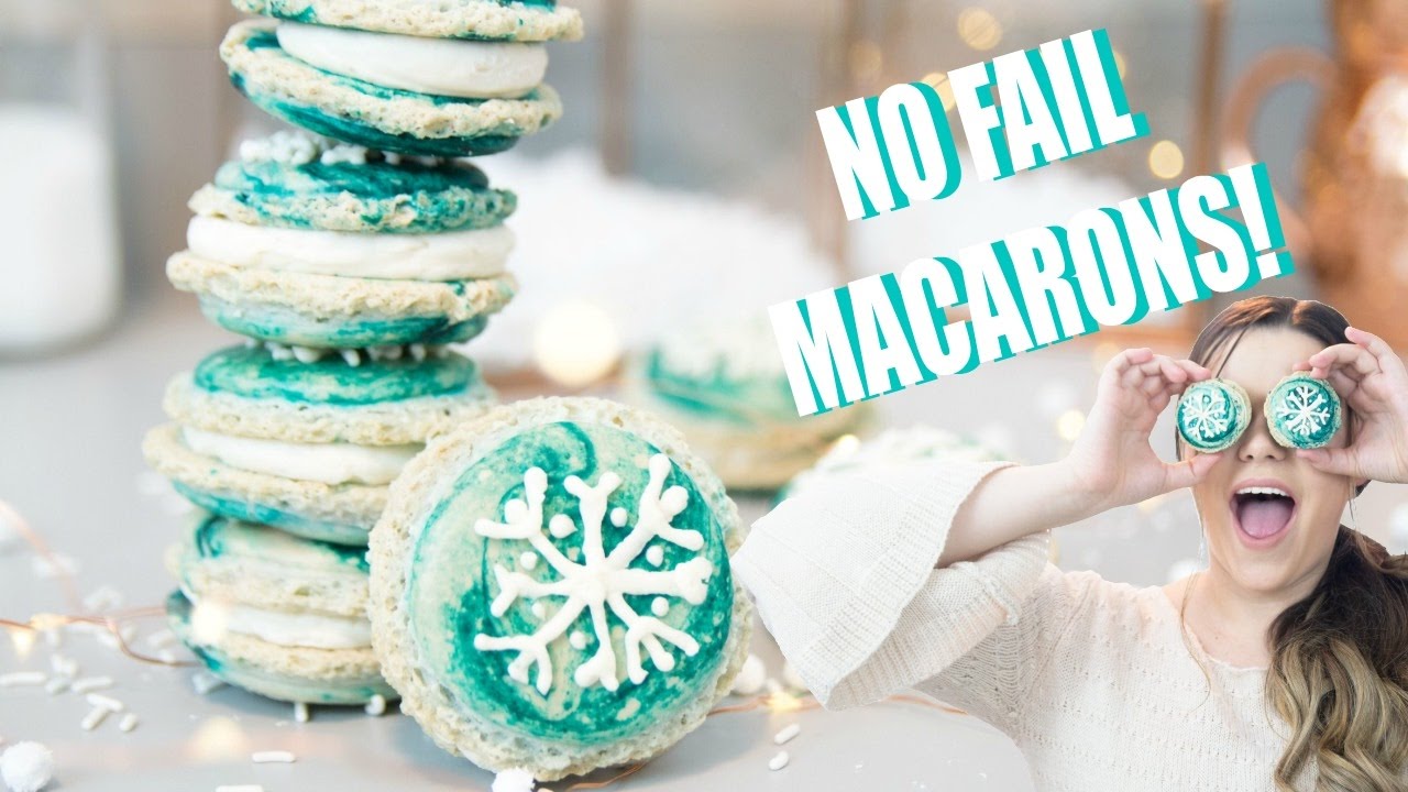 Easy Marbled Snowflake French Macarons! Tips & Tricks On How To Make Perfect Macarons!