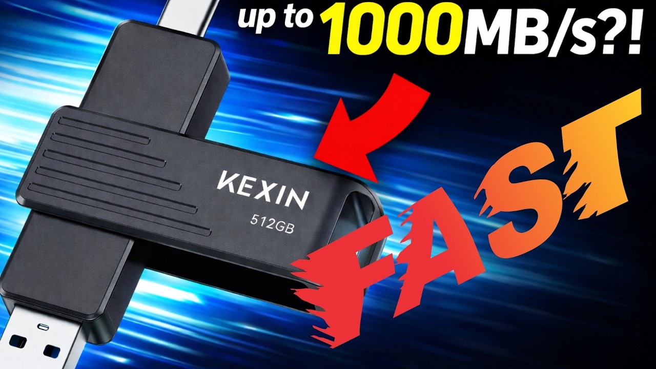 KEXIN 512GB Super Fast USB-C SSD Flash Drive