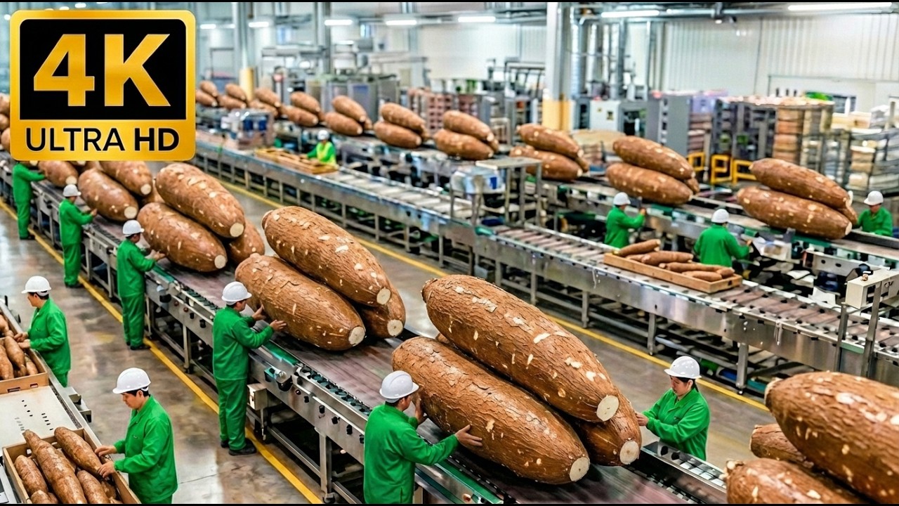 Dentro de la fábrica: el gigantesco proceso de harina de yuca en Estados Unidos