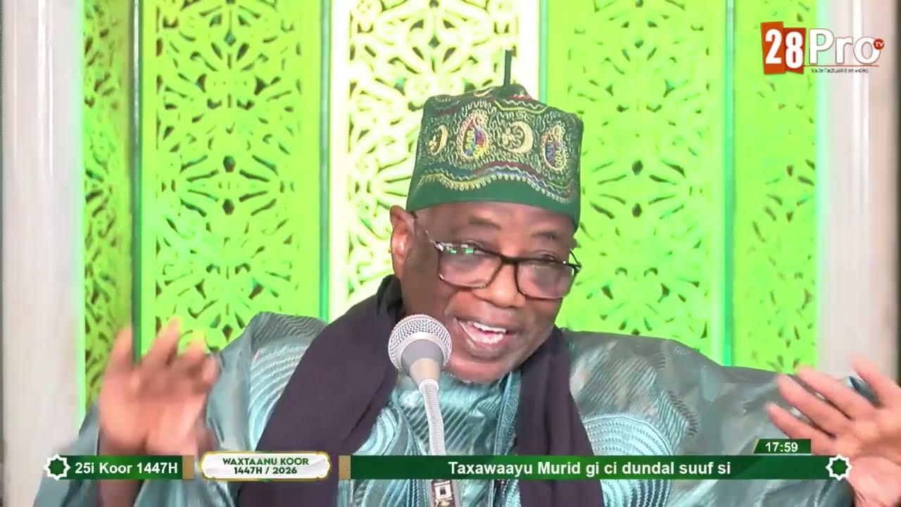 Conférence 25ème jour Waxtaanu Koor 2026 à la Grande Mosquée Touba avec  Dr Sërigne Khadim Sylla