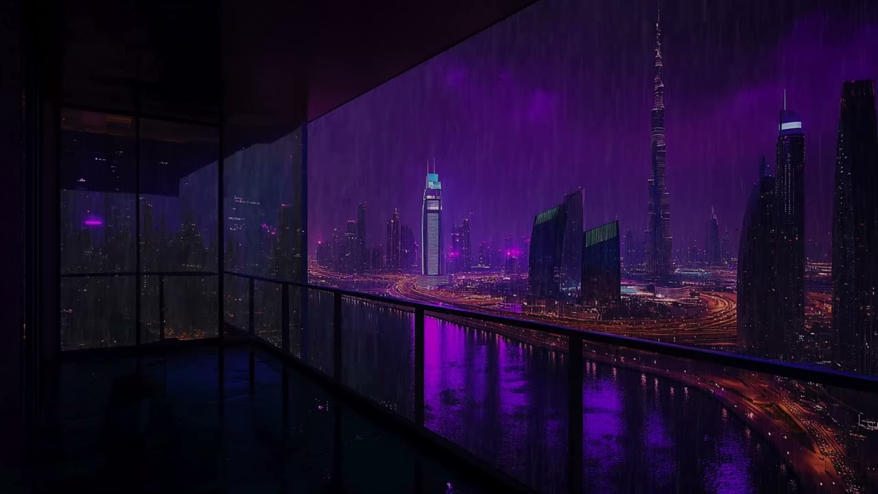 Nighttime City Rainfall 🌙 Soft Rain Sounds for Relaxation, Sleep & Inner Peace