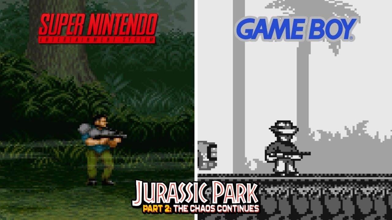 Jurassic Park 2: The Chaos Continues [1994] SNES vs Game Boy (Version Comparison)