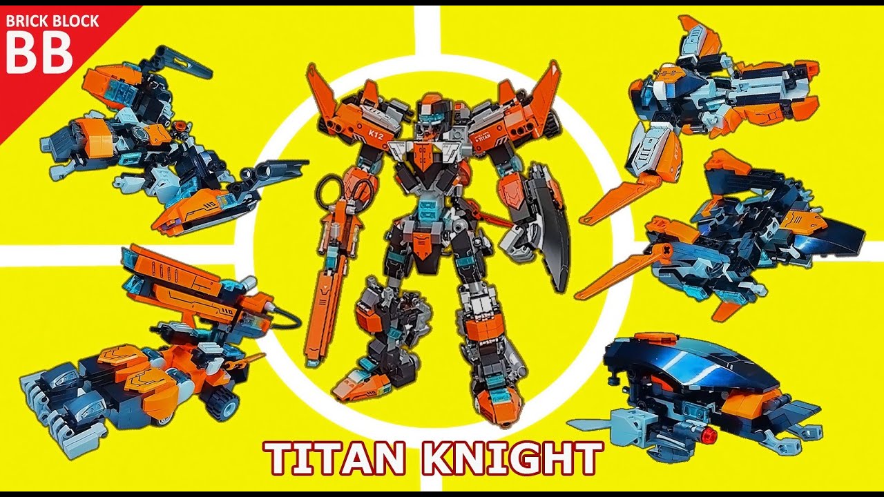 Jie Star 67030 : Titan Knight ( FINAL ) ⚡️ Speed build Сборка Lego Transformers combiner 5 in 1