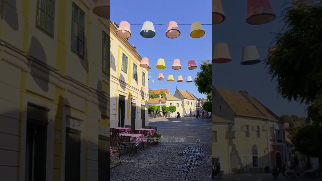 Szentendre in 100 Seconds  🇭🇺 Shorts #walkingtour #hungary #szentendre #drone4k #dronefootage