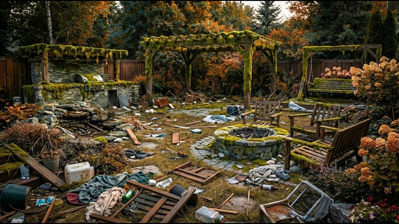 I Discovered an Abandoned Home 😱 and Backyard Renovation Into Dream Garden Time Lapse Before After