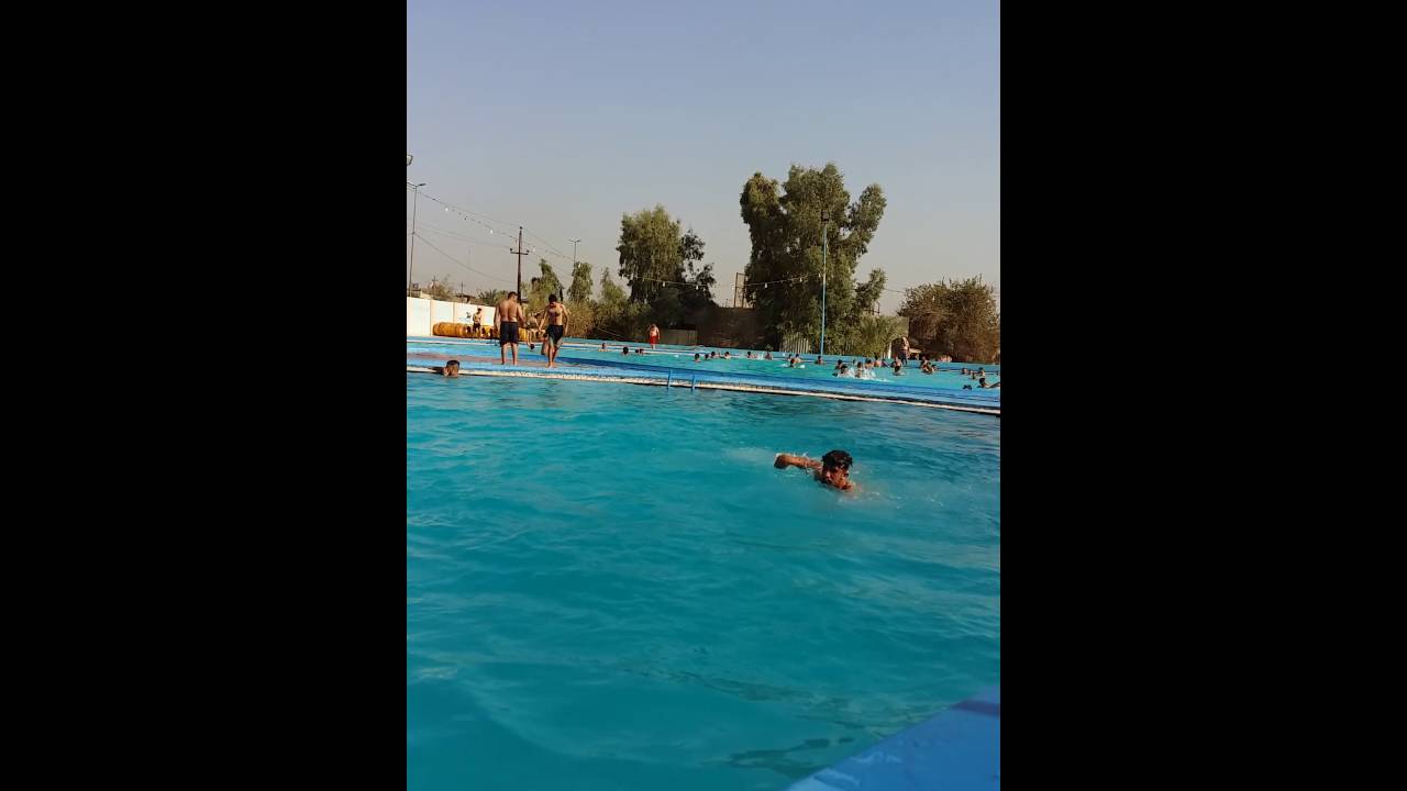 مسبح الرافدين سباحه شاب رائعه جدك وحركات البهلاوانيه