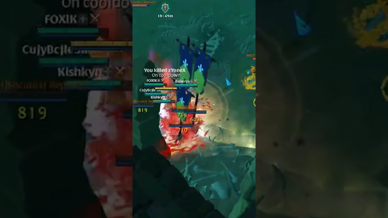 Clapping group in static dungeon in 8.3 Demonfang - Albion Online #Shorts