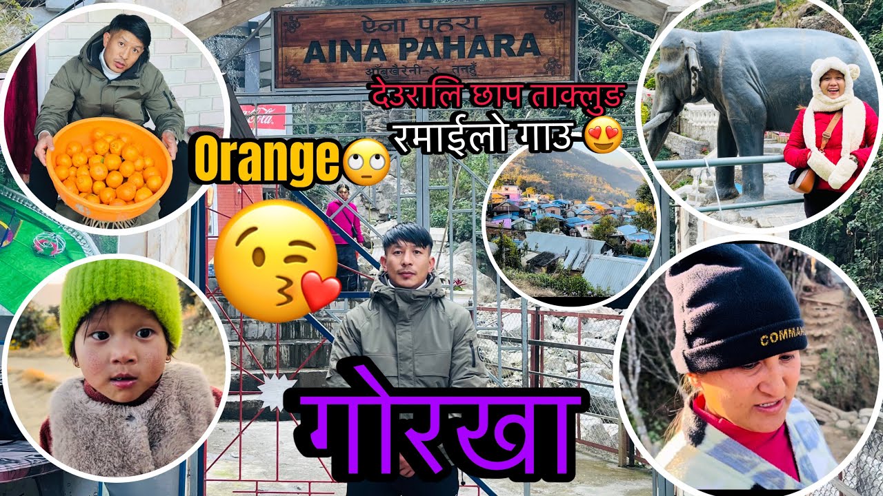 दिदिको घर गोरखा ताक्लुङ घुम्दै|| 😮सुन्तला टन्नै खाईयो🍊🍊 रमाईलो गाउ देउरालि छाप गोरखा😍🇳🇵