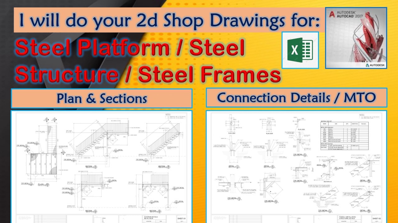 SHOP DRAWING IN AUTOCAD FOR APPROVED PROJECTS