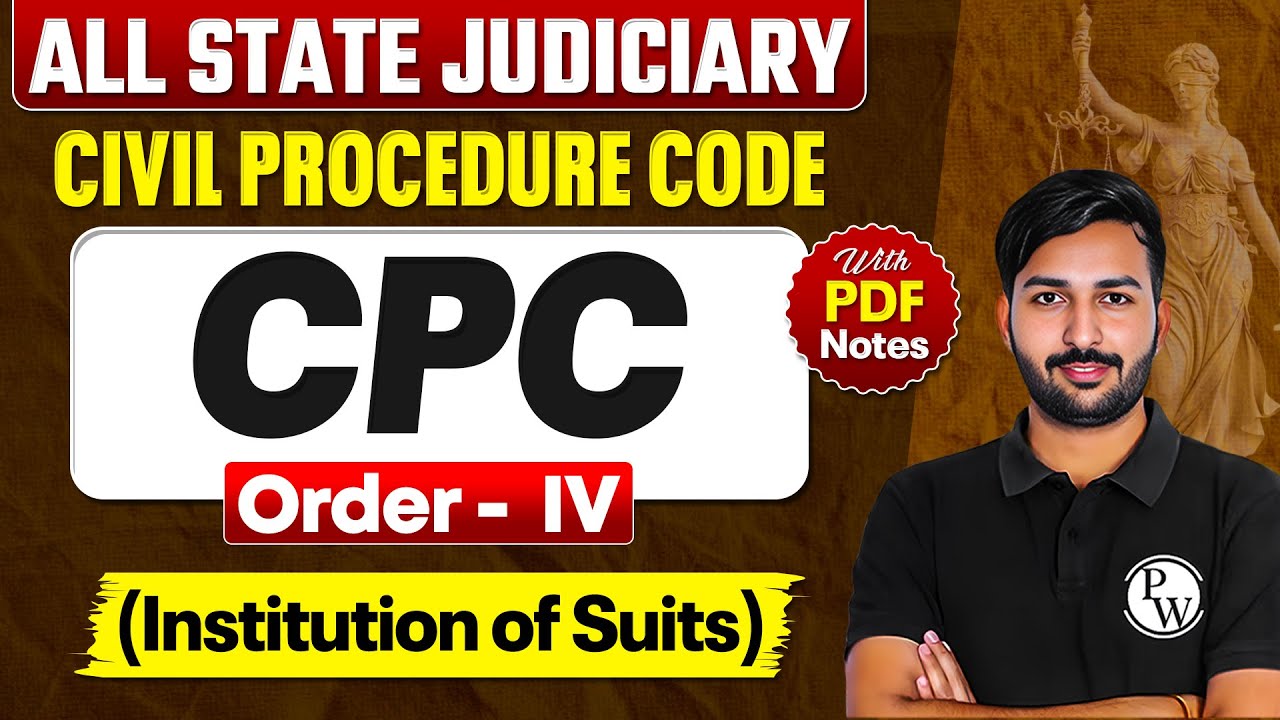 Institution of Suits Order 4 | L-18 | CPC Free Lecture Series | 𝐂𝐢𝐯𝐢𝐥 𝐏𝐫𝐨𝐜𝐞𝐝𝐮𝐫𝐞 𝐂𝐨𝐝𝐞 𝟏𝟗𝟎𝟖 | Order 4