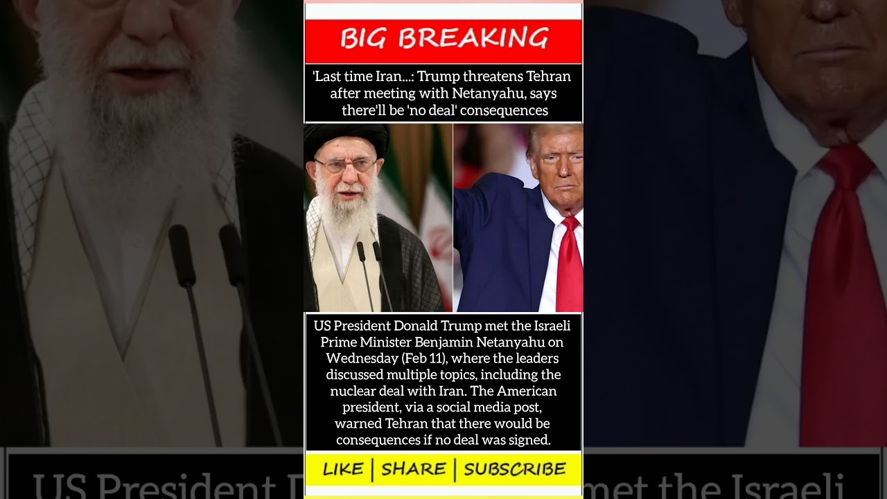 Trump Meets Netanyahu, Urges Continued Iran Nuclear Talks, Warns Tehran of Consequences