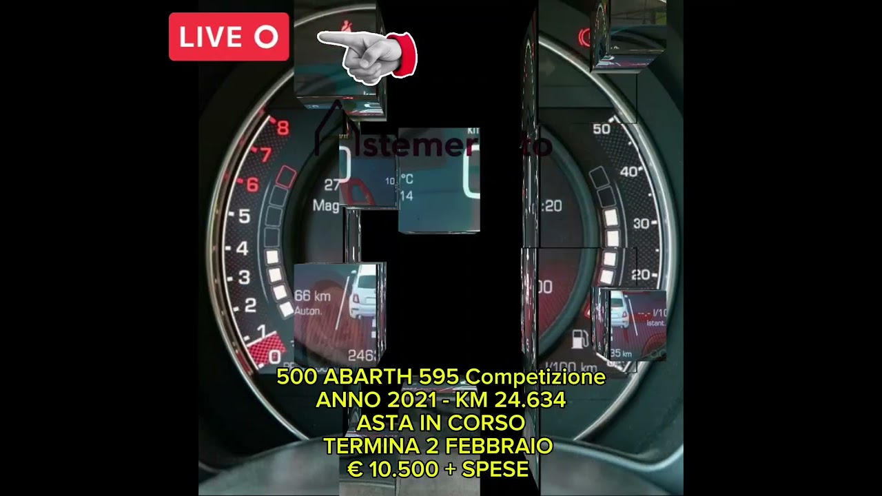 500 ABARTH 595 CompetizioneANNO 2021 - KM 24.634 TERMINA 2 FEBBRAIO € 10.500 FOTO SUL NOSTRO SITO!!