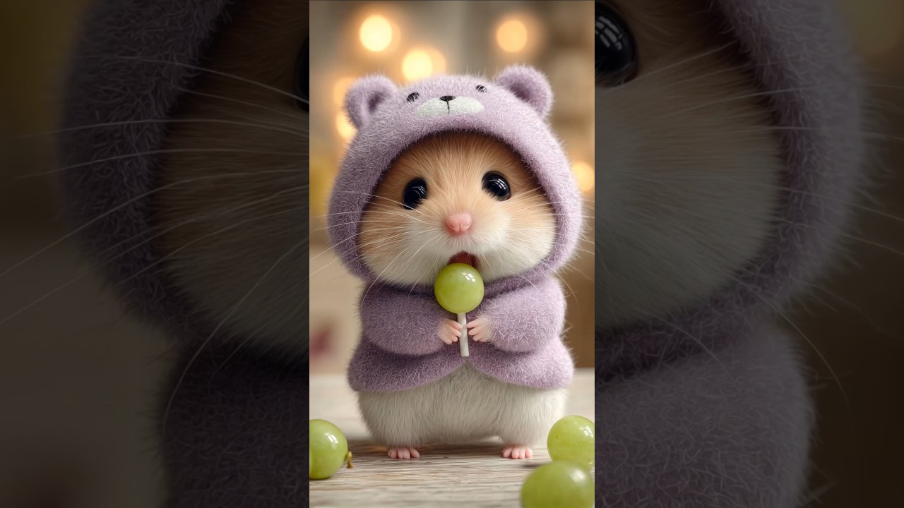 🍭 Gugu's First Lollipop! 🐹😮 So Sweet and Surprising!