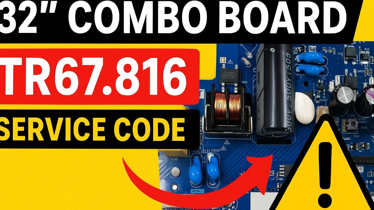 TR67.816 32 Inch LED TV Combo Board 🔧 Service Code और Resolution Setting की पूरी जानकारी!