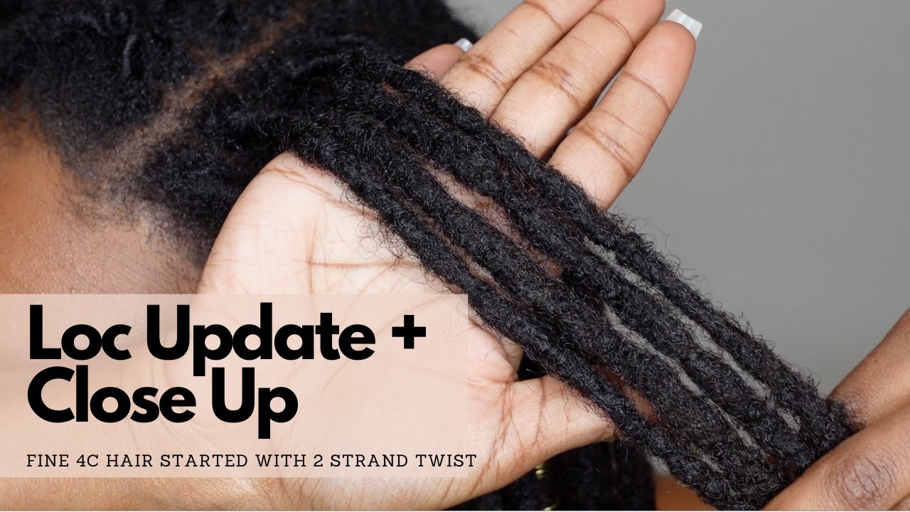LOC UPDATE & CLOSE UP| My 1 Year and 9 Months | Fine 4C Hair, Started W/ Two Strand Twist