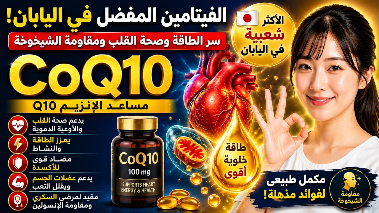 الفيتامين المفضل في اليابان/كيف يعمل كوانزيم كيو 10/ مقاومة الشيخوخه/Coenzyme Q10/Q10