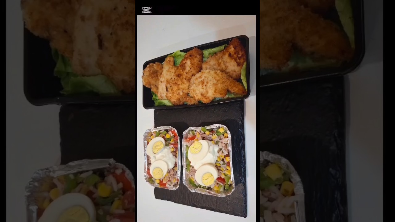 salade de riz 😍pour ma cliente😘#salade_de_riz #salade #poulet #polet_pan&eacute; #اكسبلور#youtubeshorts
