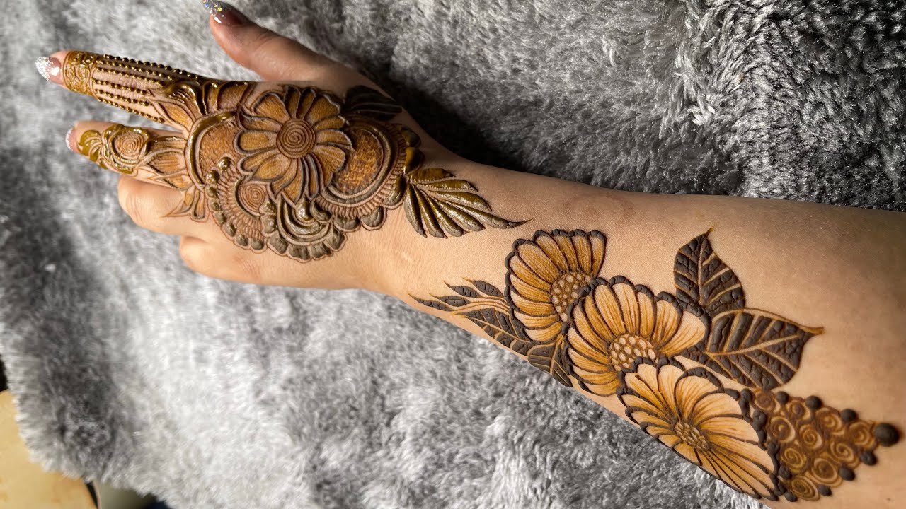 Bold Gulf/Dubai Henna Design | Henna Tutorial, Classes & Lessons by jawahar
