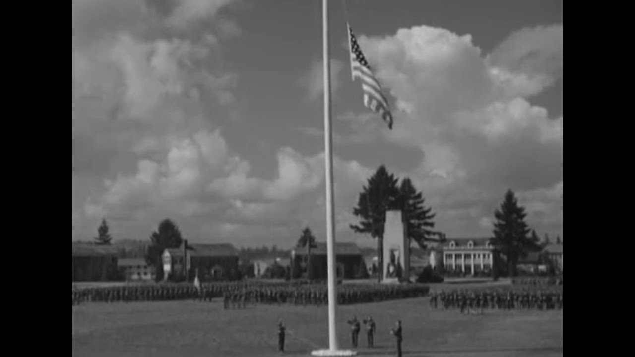 Retreat Ceremony from The Bugle Sounds (1942)