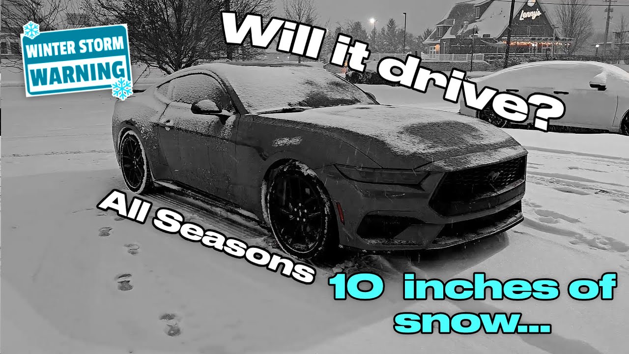 Mustang S650 Driving In The Snow *Blizzard with All Season Tires!*