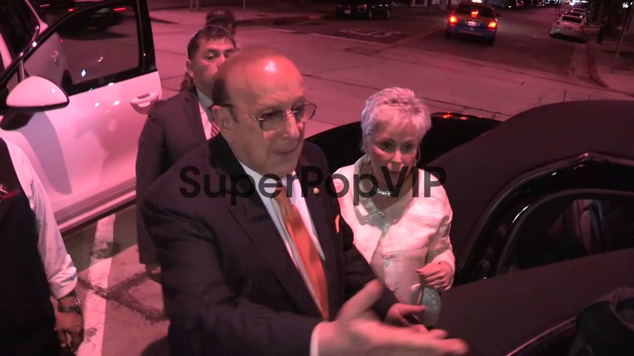 Jane Fonda with Clive Davis depart Craigs in West Hollywo...
