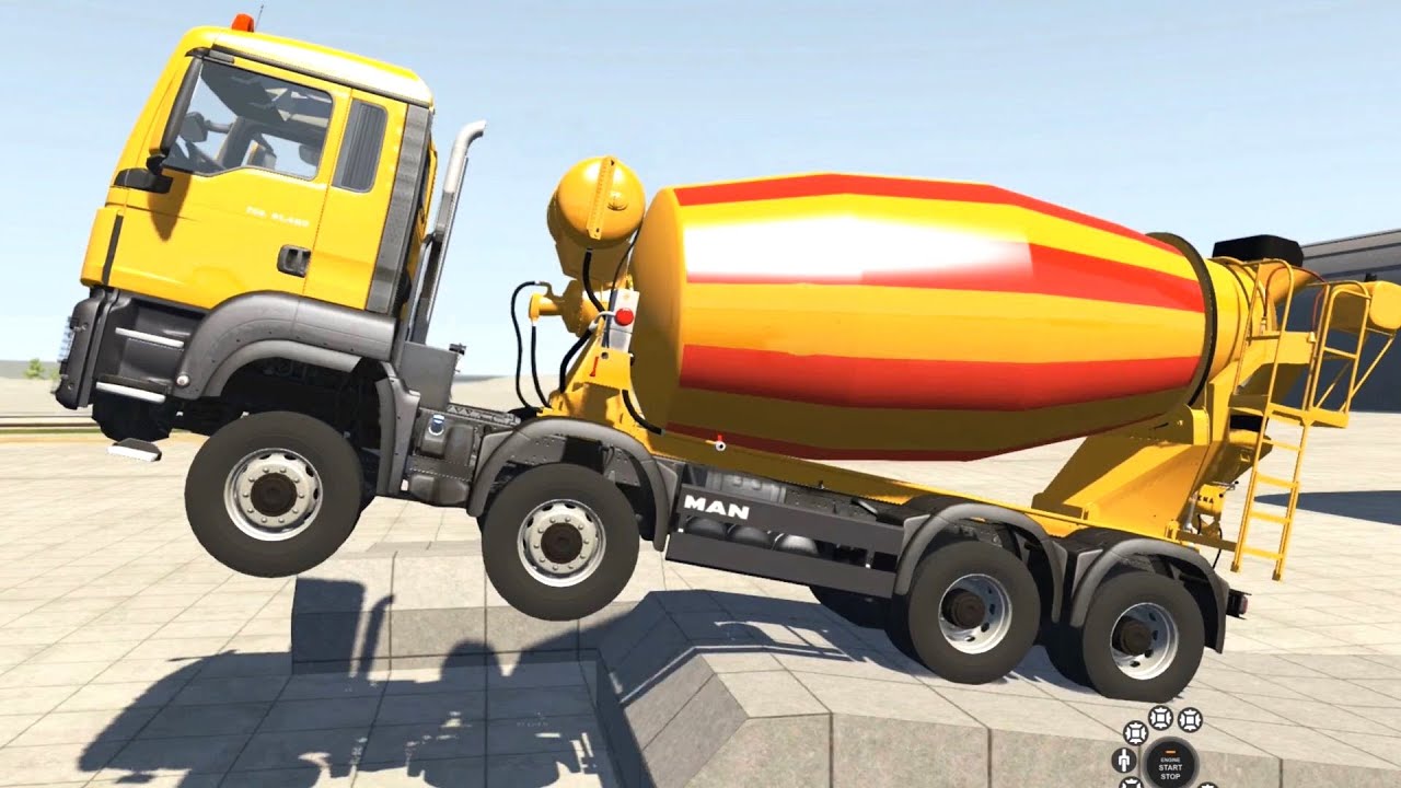 BeamNG Drive - 8x8 MAN TGS Concrete Truck Suspension Test