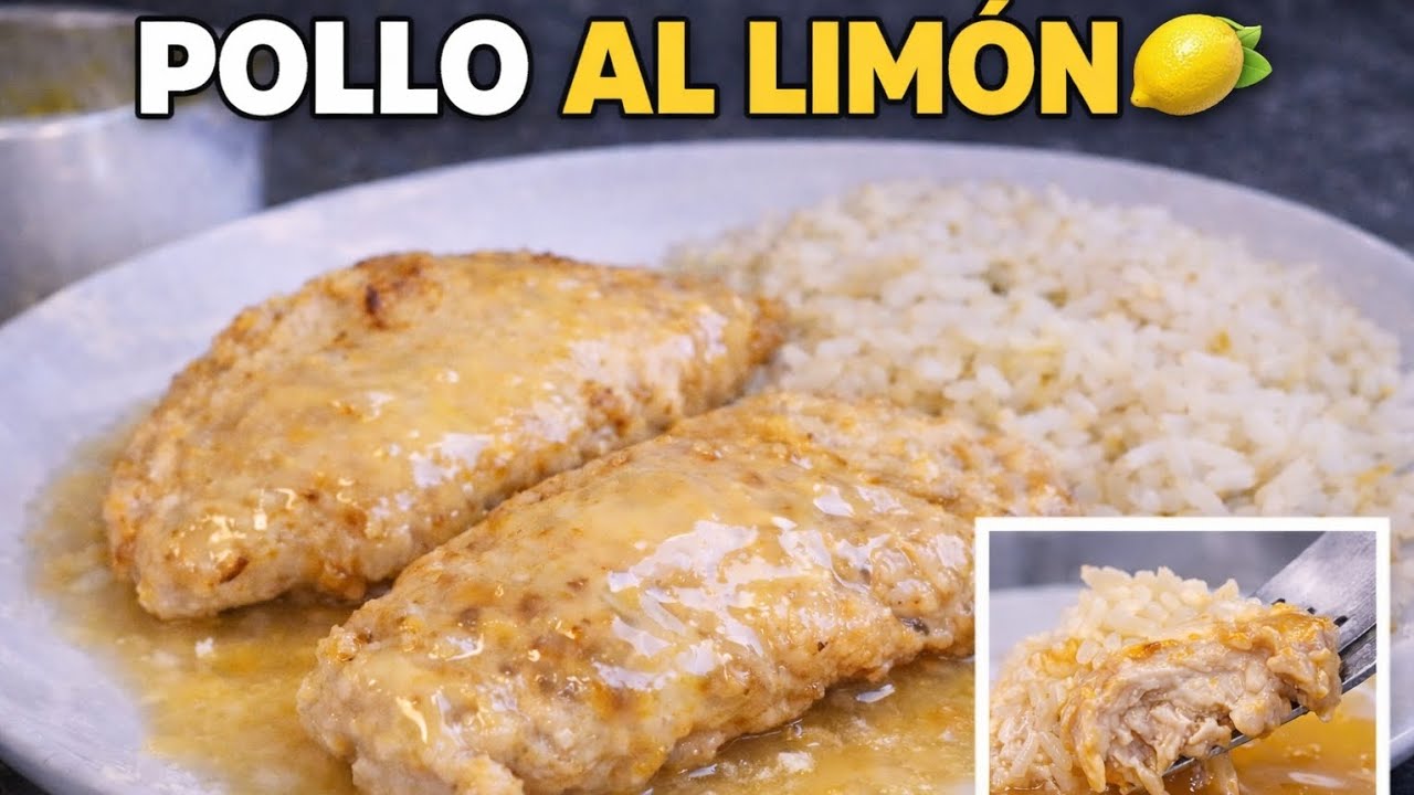 Pollo al Limón 🍋 Jugoso, con salsa brillante y sabor increíble