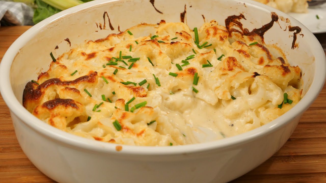 Cremiger Blumenkohlauflauf mit Käse-Béchamelsauce
