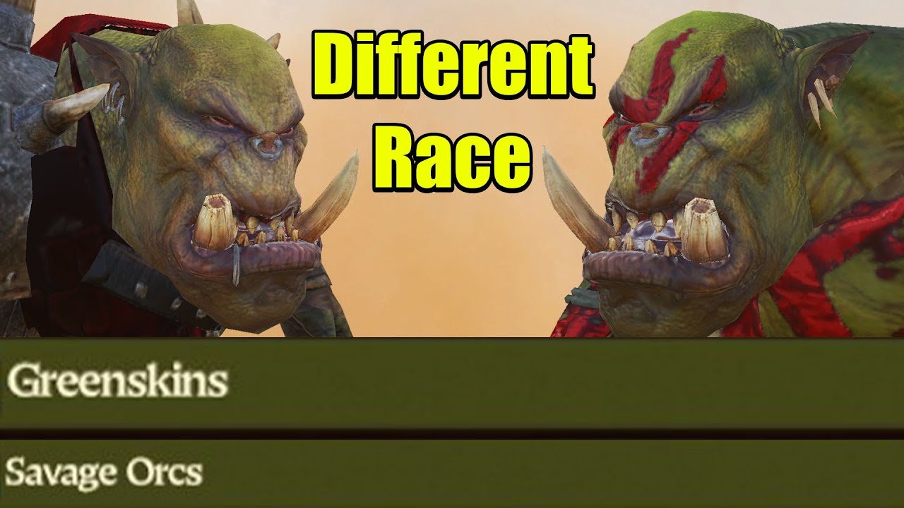 Greenskins and Savage Orcs are Separate Races And Can NOT Confederate Each other in Warhammer3