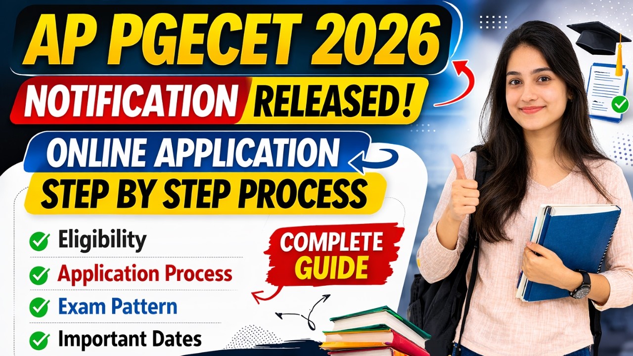 AP PGECET 2026 Notification | Online Application Step by Step Process | Important books full details