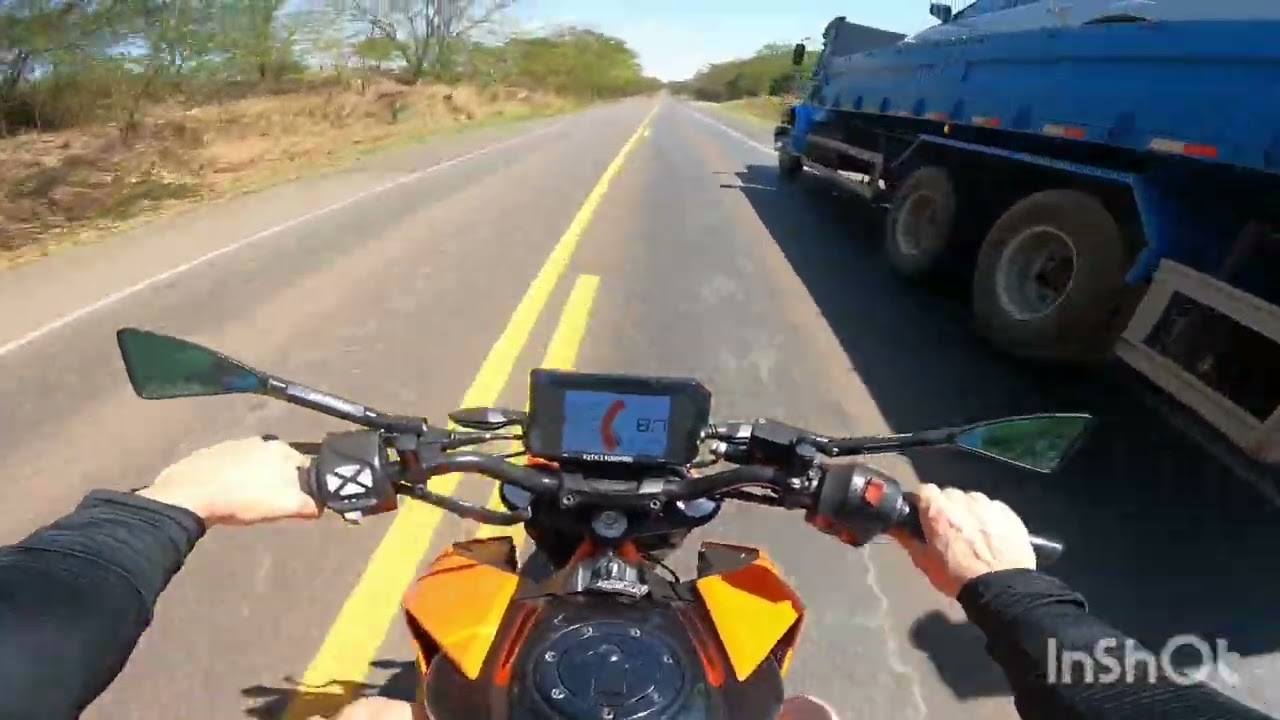 ROLE DE KTM DUKE 390 COM FILTRO ESPORTIVO E RED LINE!