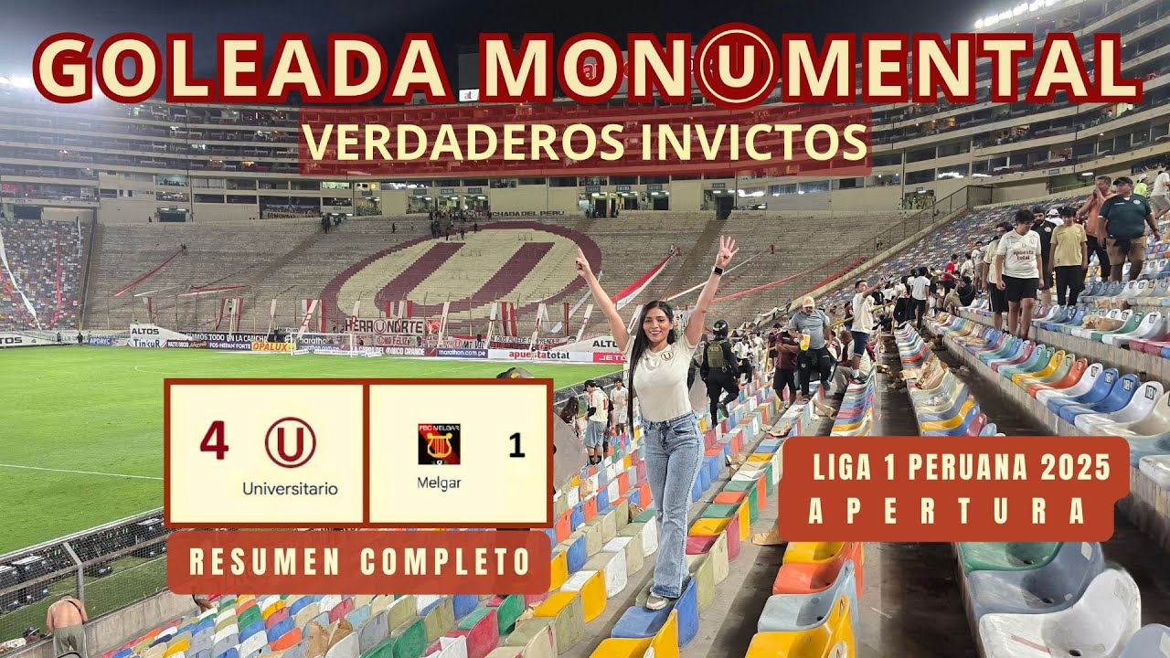 (4) Universitario vs Melgar (1) - (13/04/25) - FECHA 8, APERTURA LIGA 1 PERUANA 2025